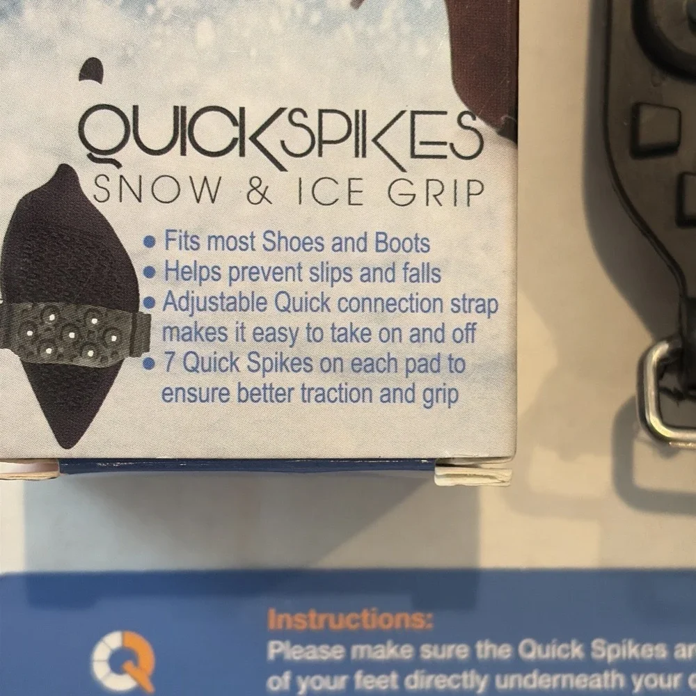 Quad Trek Get A Grip Quick Spikes Ice Cleats Shoe Traction‎ Snow Grip